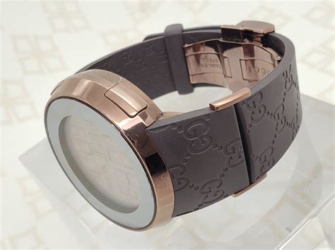 gucci rubber brown watch strap